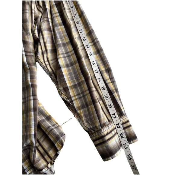 Tommy Bahama Shirt Men XXL Beige Plaid Check Long Sleeve Button Down - Picture 6 of 9